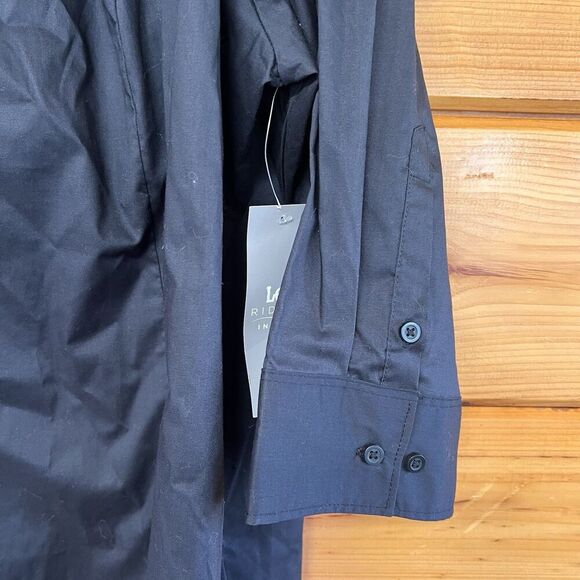 Riders by Lee Shirt Womens 4XL Black 3/4 Sleeve Hidden Button Placket - Picture 2 of 4